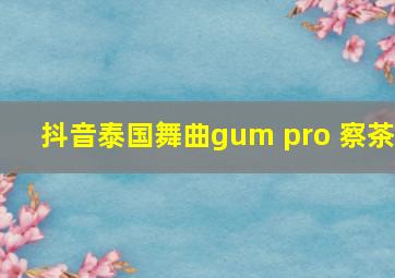 抖音泰国舞曲gum pro 察茶